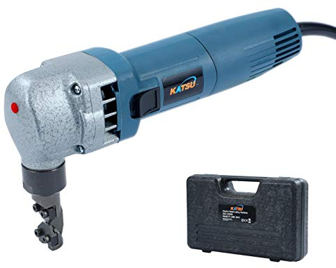 KATSU Electric Nibbler, 380W Industrial Quality Copper Aluminium Stainless Steel Sheet Metal Cutter Snip Shears Scissor Cuts 1.8mm Steel Plates 100458