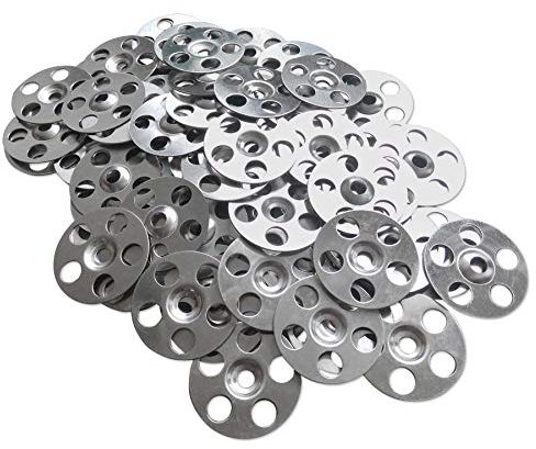 Thermopanel 36mm Stainless Steel Washers for Tile Backerboard - Pack of 100 Tile Backerboard Washers to Fix Marmox, Wedi Type Insulation Boards to Floors and Walls, 100 of Pack