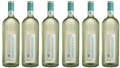 Grand Sud - Sauvignon Blanc aus Süd-Frankreich - Sortentypischer Trocken Weißwein (6 x 1 L)