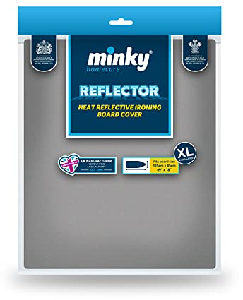 Minky Reflector Ironing Board Cover, Metallic, Multicolor, 125 x 45 cm