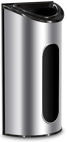 Utopia Kitchen Grocery Bag Holder, Saver and Dispenser, Wall-Secure, Stainless Steel, Wide Opening for Ease of Access | Space-Saving Plastic Bag Holder for Kitchen, Pantry or Cabinet, Reusable Plastic Bag Organizer