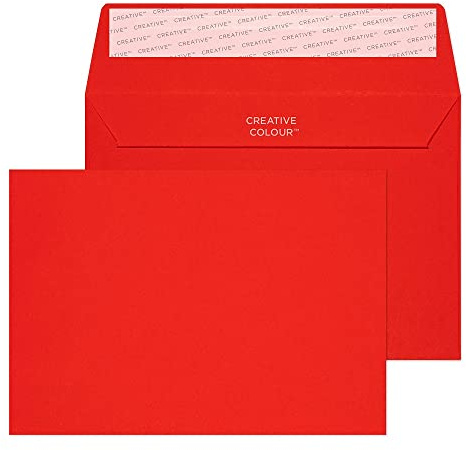 Blake Colour 114 x 162 mm 120 Gsm Plånbok Peel And Seal 106 Postlåda Röd, Förpackning Med 500