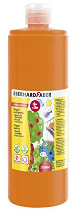 Eberhard Faber 578915 - Fingerfarbe EFA Color, kadmiumorange, 750 ml, schnelltrocknend und auswaschbar