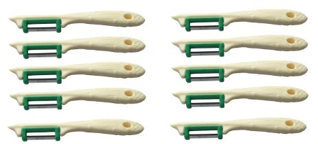 10 Stück Neustanlo® Spargelschäler Obst- und Gemüseschäler Solingen Pendelschäler Sparschäler für Links- und Rechtshänder