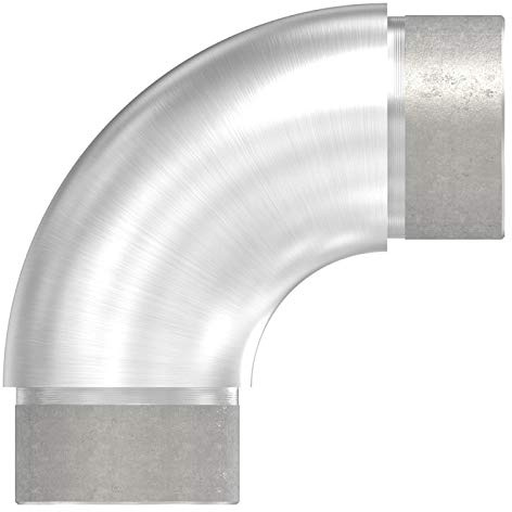Rohrbogen 90° rund, für Rohr 42,4 x 2,0mm, in V4A