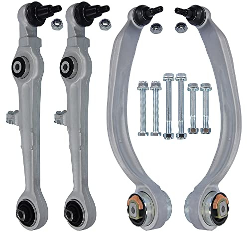 4X Querlenker UNTEN VORNE/HINTEN LINKS/RECHTS MIT LAGERBUCHSE UND | Kompatibel mit: AUDI A4 B5, A4 B5 Avant, A6 C5, A6 C5 Avant, A8 D2, SKODA SUPERB I, VW PASSAT B5, PASSAT B5 Variant