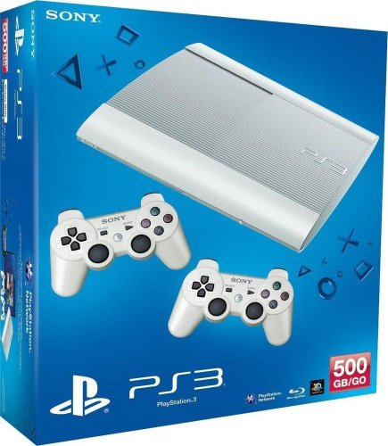 Konsole PlayStation 3 - Super Slim 500 GB weiß inkl 2 DualShock 3 Wireless Controller weiß [import allemand]