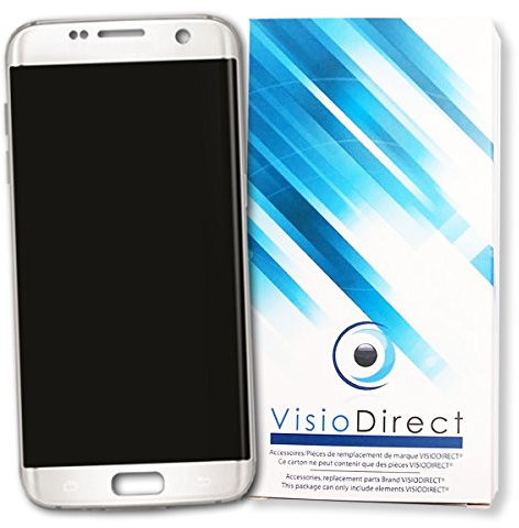 Visiodirect Ecran Complet pour Samsung Galaxy S7 Edge G935F Blanc vitre Tactile + LCD + châssis