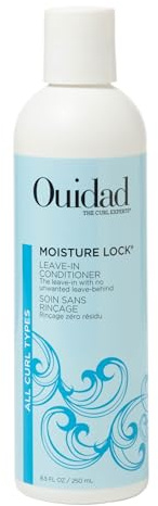 Ouidad Moisture Lock Leave In Conditioner for Curly Hair - 8.5 fl oz, Hydrating Hair Detangler, 2-in-1 Moisturizing Conditioner & Primer for Soft, Hydrated Curls, All Curl Types