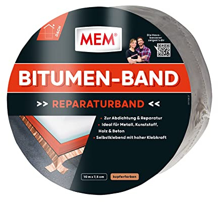 MEM, 500475, Banda Bitume 7,5 centimetri di rame x 10m