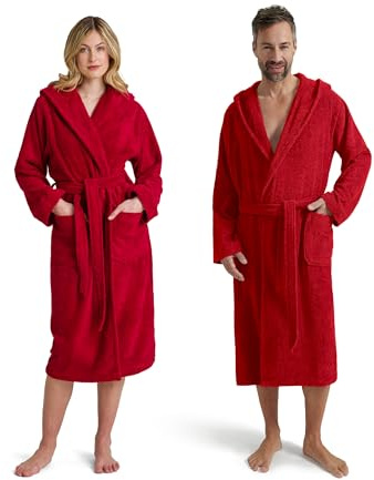 Möve Superwuschel Bademantel mit Kapuze, Größe M, Ruby