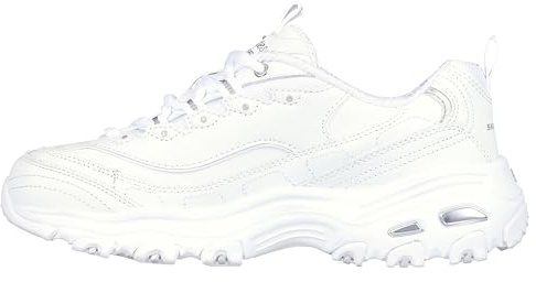 Skechers Femme D'Lites Fresh Start Wide Baskets Mode, Argenté, 39 EU