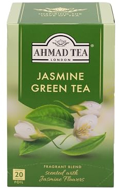 Ahmad Tea Jasmine Romance Green Tea - 20 Teabags (Pack of 6, Total 120 Teabags)
