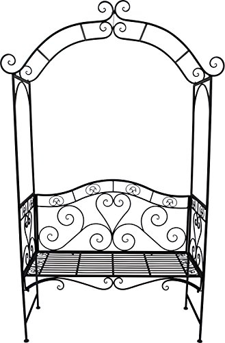 Panchina con arco per Rose in metallo