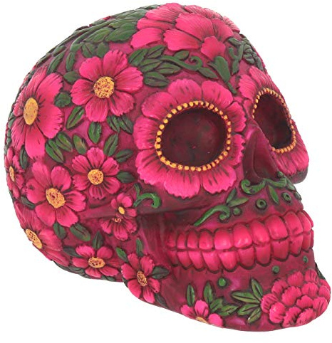 Nemesis Now Sugar Blossom Skull, 15 cm, Rot