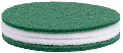 HPS® SET - Overmat Pad Set je 2 Stück weiß und grün, 10 mm dick, Ø 305 mm - 12, 4-er Pack, Pad weiß und grün. zb für Floorboy XL-300. Optimal zum nachölen, ölen, und auspolieren von geölten Parkett