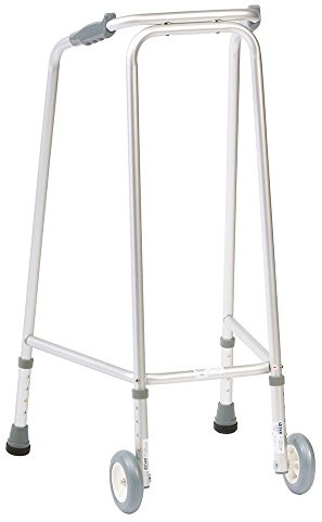 NRS Healthcare Ultra Narrow Walking Frame (Wheeled) N73235 Adjustable Height - Large (Eligible for VAT Relief in The UK)