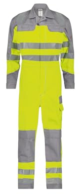 DASSY® Spencer Multinorm Warnschutz Overall mit Kniepolstertaschen - Größe XS - NEONGELB/GRAPHITGRAU