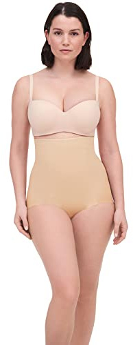 Chantelle BASIC SHAPING, Culotte Vita Alta, Intimo Modellante, Beige (Nude), 42