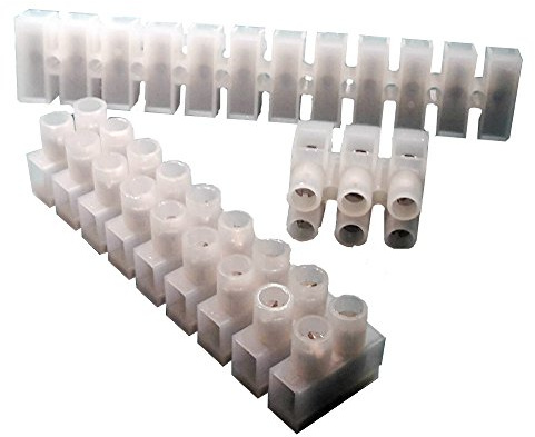 Euro Lüsterklemmen Mini 2,5 mm² 12plg. 16x94x15 mm 2 Stück Riegel VDE 450V