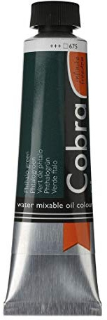COBRA Talens wassermischbare Ölfarben, 40 ml, 675 Phthalogrün