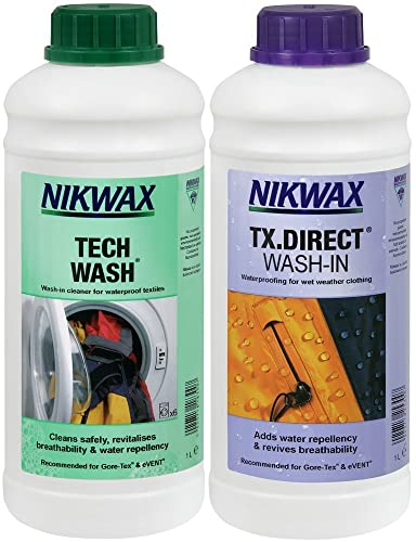 Nikwax Tech Wash/Tx Direct Clean & Proof Twin Pack (1Litre)