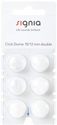 signia Click Dome 10/12 mm Double For RIC Hearing Aids - 6 Domes Each by Siemens
