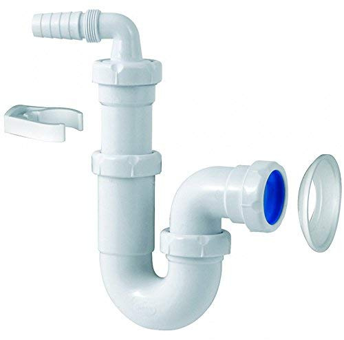 Jimten 019018 - Sifon Curvo Extensible Especial Desagües Electrodomésticos S-118 1 1/2