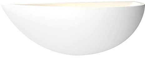 Saxby Mini Crescent 40W White Plaster Modern Indoor Decorative Wall Light