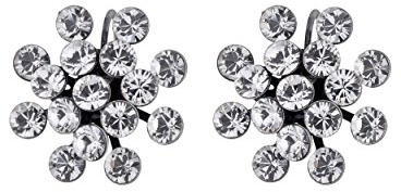 KONPLOTT Ohrhänger Magic Fireball Messing Ohr Schmuck Damen Mädchen klar weiß Kristall Earrings