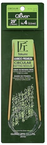 Clover Takumi Bamboo Circular 29-Inch Knitting Needles, Size 4 (3016/29-04)