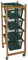 Valdomo Ercolino Carrello Portatutto da Cucina, Legno, Noce/Verde Scuro, 37x30x85 cm