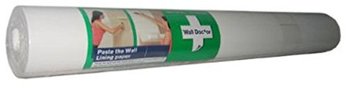Superfresco Wall Doctor Paste the wall Paintable Lining Paper Wallpaper | Paste the Paper | White Plain | Paintable