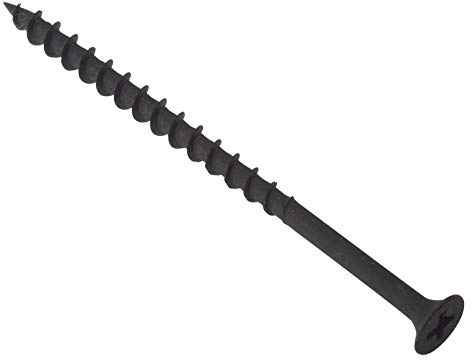 Für Trockenbauwand Bargainscrews 500 Schrauben Phosphatage mit Gewinde), Schwarz, DWS55BP