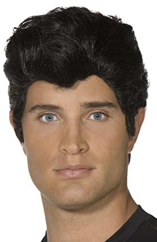 Smiffys Peluca de Danny de Grease, Negra Halloween