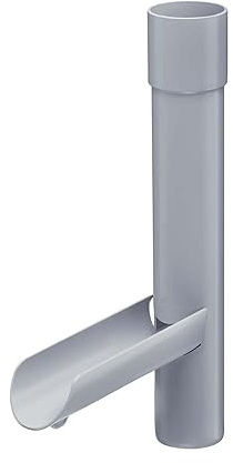 INEFA Regensammler für Fallrohr, PVC DN75 / 75mm Grau Wasserklappe für Regenfallrohr, Dachrinnenzubehör, Made in Germany