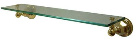 Elements of Design EBA4819PB Glass Shelf, Polished Brass