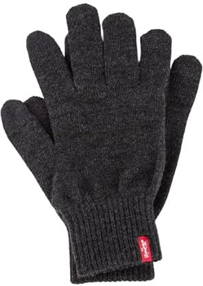 Levi's Herren Ben Touch Screen Gloves Handschuhe, Grau (Dark Grey), Medium