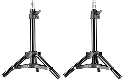 NEEWER® Mini Juego de Dos Soportes de fotografía de Aluminio Luz de Fondo con 32 /80 cm Altura máxima para Relfectors, Cajas de luz, Luces, Paraguas, Fondos