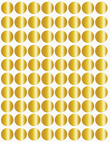 Farbcodierung Etiketten Gold 13mm runde Aufkleber – 1,3cm Klebepunkte 1200 Stück von Royal Green