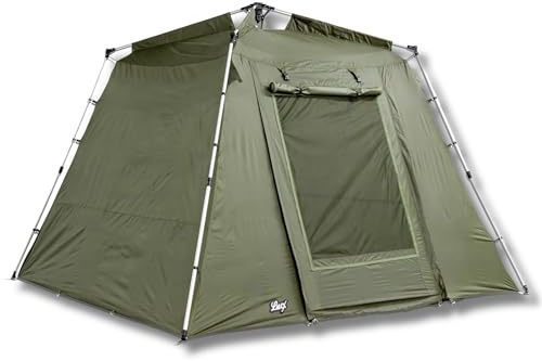 Lucx Marder Bivvy Angelzelt für 1-3 Mann - kompaktes Karpfenzelt, 1,70 m Stehhöhe, herausnehmbarer Bodenplane & 10.000 mm Wassersäule