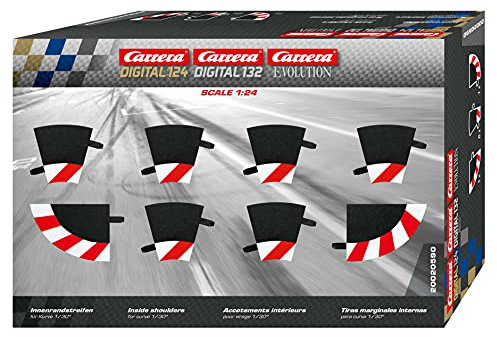 Carrera - 20020590 20020590 - Innenrandstreifen Kurve 1/30° (6), Endstücke (2)