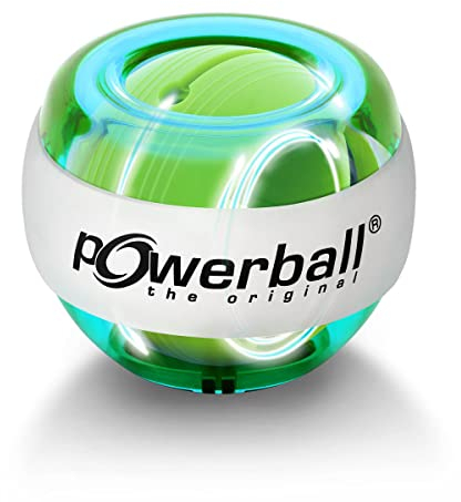 Powerball Lightning Green, gyroskopischer Handtrainer mit grünem Lichteffekt, transparent-grün, das Original von Kernpower