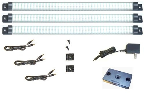 Inspired LED Designer Series - 18 Cool White 3 Panels with Dimmer and Power Supply | Under Cabinet Lighting LED