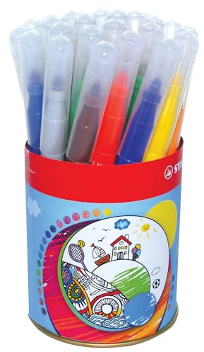 Extra tjock fiberpenna – STABILO power max – paket med 24 – blandade färger