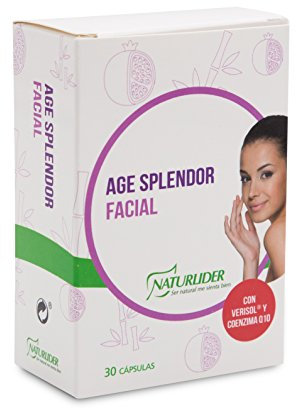 Naturlider - Age Splendor Facial - Colágeno Hidrolizado Tipo II - Con Verisol y Vitamina Q10 - Mejora la salud de la piel y aumenta su elasticidad - 30 Vcaps
