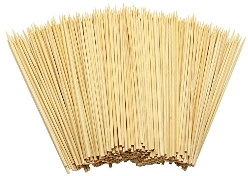 Hysagtek 400pcs Bamboo Skewers Sticks Wooden Kebab Barbecue Stick Skewer 15cm Fruits Sticks Food Picks for BBQ Appetizer Cocktail Kabob Chocolate Fountain