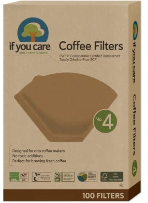IF YOU CARE J25001 Coffee Filters, No. 4, 100 count.