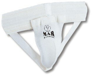 MAR INTERNATIONAL Ultra-Light Groin Protector with Removable Plastic Cup and Elasticized Straps – Support and Protection S