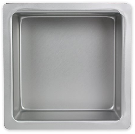 PME - Moule à Gâteau Carré en Aluminium Anodisé, 152 x 152 mm x 75 mm de Profondeur, Argent